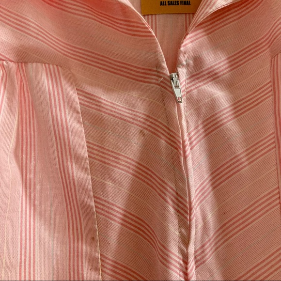 Vintage striped collared zip up dress - Picture 5 of 5
